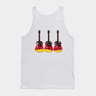 Acoustic Guitar German Flag Guitarist Musician Germany Tank Top